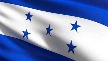 Honduras ulusal bayrak izole rüzgarda. Resmi pa