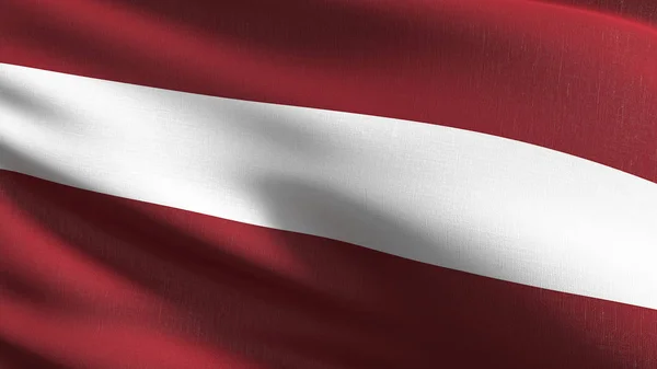 Latvia national flag blowing in the wind isolated. Official patr — Stock Photo, Image