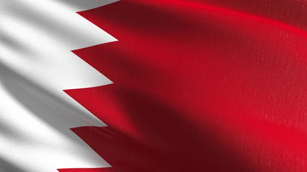 Bahrain national flag blowing in the wind isolated. Official pat — Stock Photo, Image