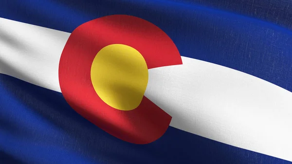 Colorado state flag in The United States of America, USA, blowin — Stock Photo, Image