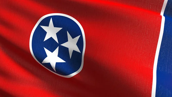Tennessee state flag in The United States of America, USA, blowi — Stock Photo, Image