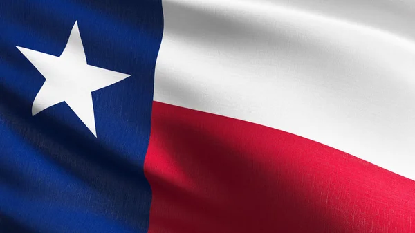 Texas state flag in The United States of America, USA, blowing i