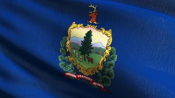 Vlag van Vermont in de Verenigde Staten van Amerika, Usa, blazen — Stockfoto