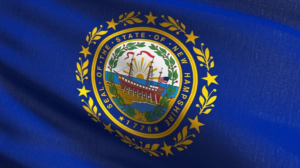 Neue hampshire state flag in den vereinigten staaten amerika, usa, b — Stockfoto