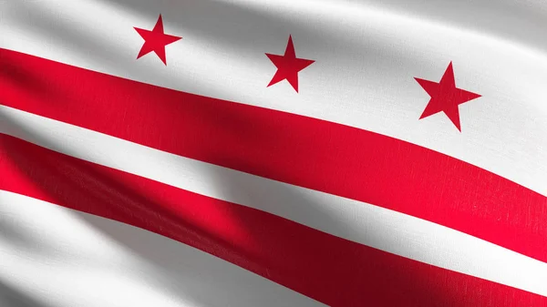 Ουάσιγκτον, ΣΥΝΕΧΈΣ ρεύμα του κράτους σημαίας σε οι Ηνωμένες Πολιτείες της Αμερικής, ΗΠΑ — Φωτογραφία Αρχείου