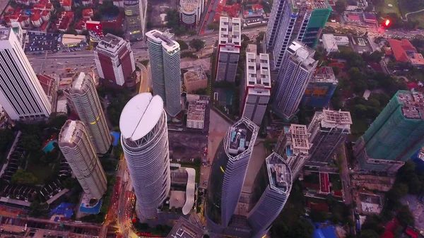 Вид с воздуха на перекресток в Куала-Лумпур, Малайзия . — стоковое фото