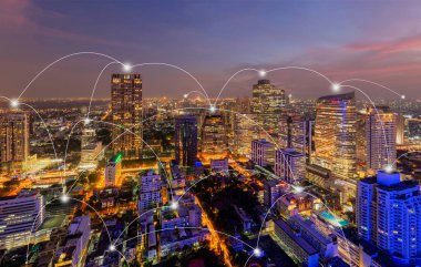 Sathorn, Bangkok şehir, s dijital ağ bağlantı hatları