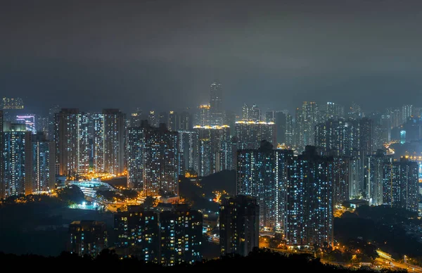 Letecký pohled na křižovatku ve čtvrti Sham Shui Po, Shek Kip Mei, Hong — Stock fotografie