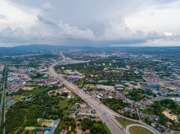 Luftaufnahme der Stadt Pattaya, Chonburi, Thailand. Touristenstadt in — Stockfoto