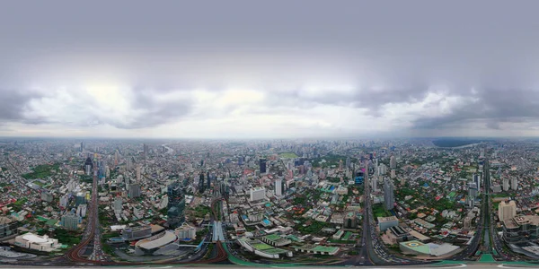 360 Panorama przez 180 stopni kąt bezszwowy widok panoramiczny Sath — Zdjęcie stockowe