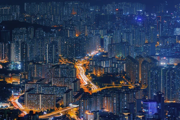 Aerial view of Hong Kong Downtown, Republic of China. Financial — Stock Photo, Image