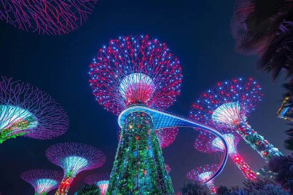 Supertree Grove. Ogród nad zatoką lub na zewnątrz sztuczne drzewa i — Zdjęcie stockowe