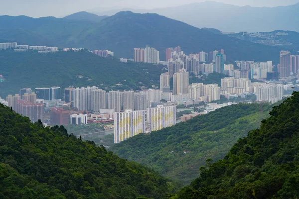 Aerial view of Hong Kong Downtown, republic of china. Financial — Stock Photo, Image