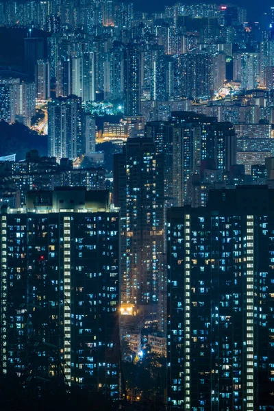 Vista aérea del centro de Hong Kong, República de China. Financiero — Foto de Stock