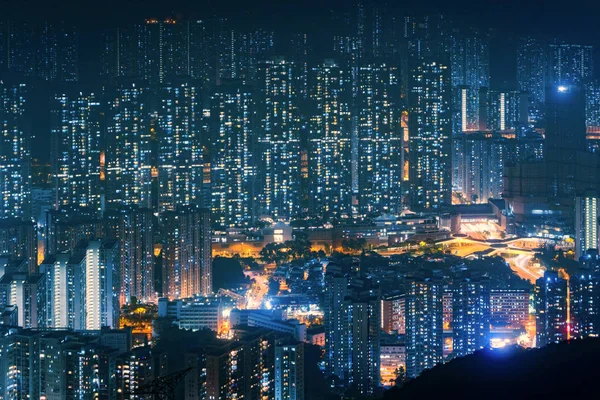 Aerial view of Hong Kong Downtown, Republic of China. Financial — Stock Photo, Image