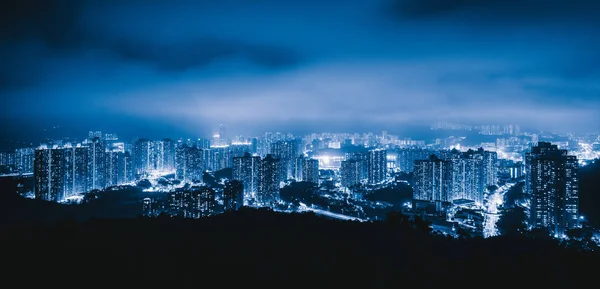 Flyg foto över Hong Kong Downtown, Republiken Kina. Finansiella — Stockfoto