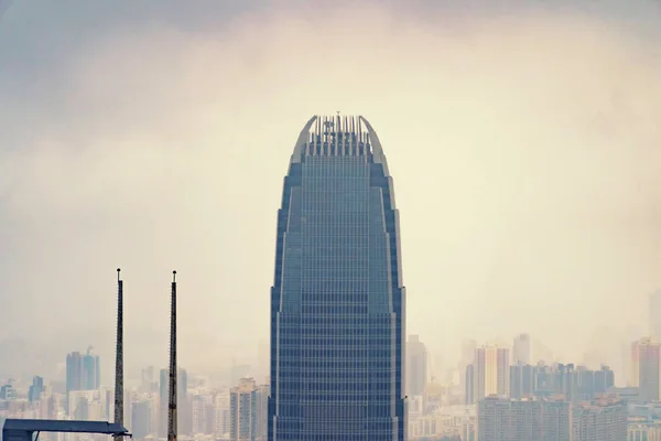 Centre financier international à Hong Kong Centre-ville. Moyenne financière — Photo