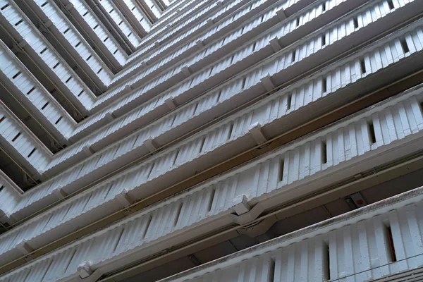 Onderste weergave van stapel gebouw vloeren met Kopieer ruimte voor Constru — Stockfoto