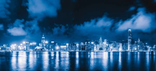 Hong Kong centrum Skyline a Victoria, republika Chi — Stock fotografie