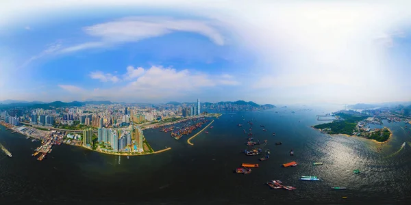 360 panorama da 180 gradi angolo vista panoramica senza soluzione di continuità di Aeri — Foto Stock