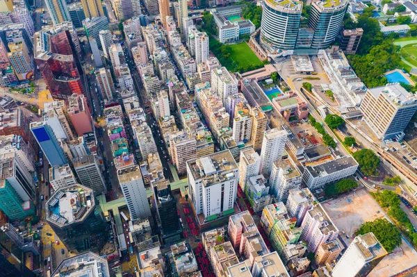 Вид сверху с воздуха на центр Гонконга, Китайская Республика. Озил — стоковое фото