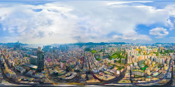 360 Panorama przez 180 stopni kąt bezszwowy widok panoramiczny Aeri — Zdjęcie stockowe