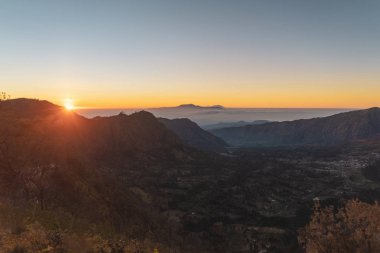 Milli parktaki tropikal ormanlardaki ağaçların havadan görünümü ve