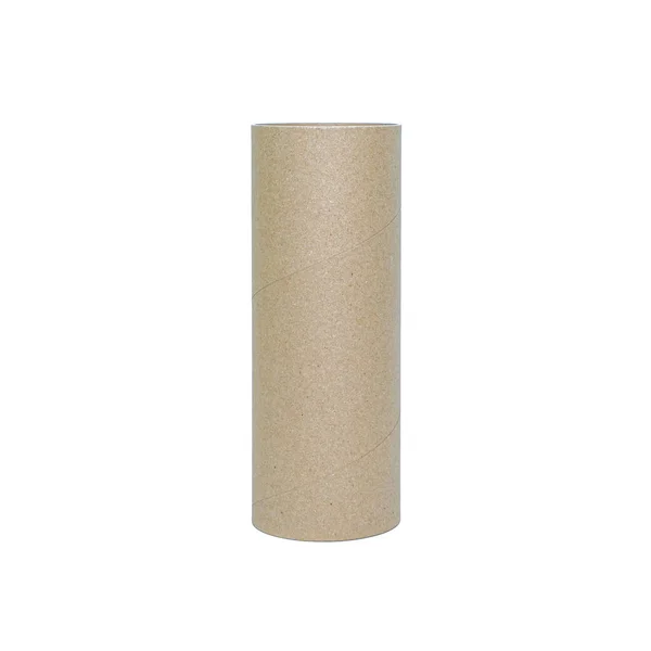 Paper Tube Cores Tissues Isolated White Background Industry Manufacturing Plant — Stock Photo, Image