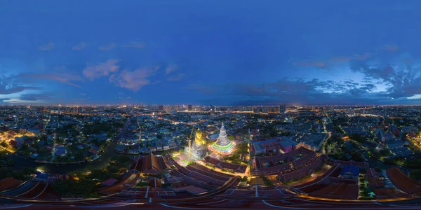 360 Panorama Při 180 Stupních Úhlu Bezproblémové Panorama Leteckého Pohledu — Stock fotografie