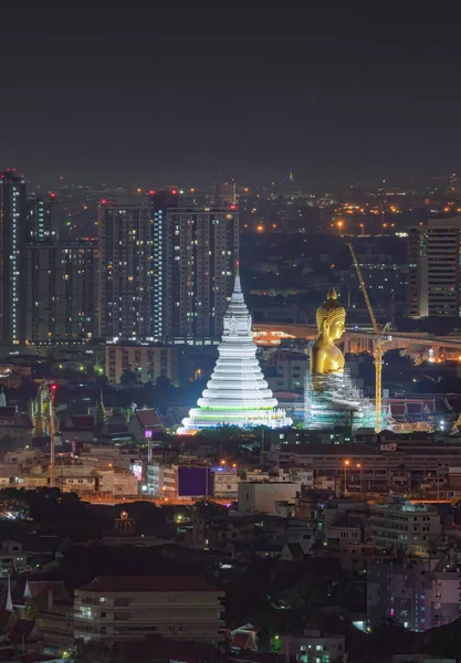 Buda Dourado Gigante Wat Paknam Phasi Charoen Temple Phasi Charoen — Fotografia de Stock