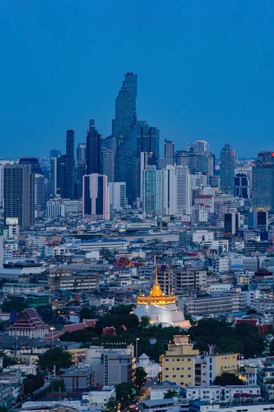 Widok Lotu Ptaka Złota Góra Lub Wat Saket Wieżowiec Wysokie — Zdjęcie stockowe
