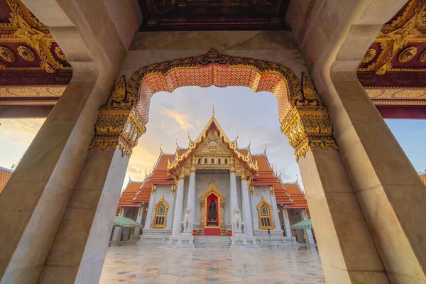Ват Бенджамабофіт Тайський Буддійський Храм Районі Дузіт Бангкок Міське Місто — стокове фото