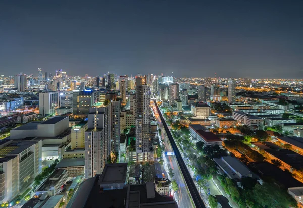Vista Aérea Bangkok Downtown Skyline Tailândia Distrito Financeiro Centros Negócios — Fotografia de Stock
