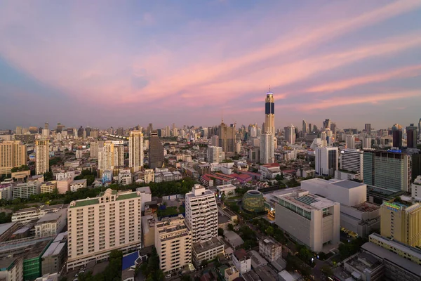 Aerial View Bangkok Downtown Skyline Thailand Financial District Business Centers — Stock Photo, Image