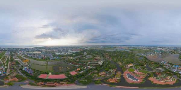 360 Grad Panorama Von 180 Grad Winkel Nahtlose Ansicht Der — Stockfoto