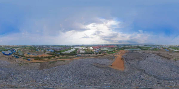 360 Panorama Med 180 Graders Vinkel Sömlös Panorama Över Antenn — Stockfoto