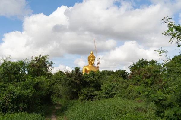 Giant Golden Buddha Wat Paknam Phasi Charoen Temple Phasi Charoen — Stock Photo, Image