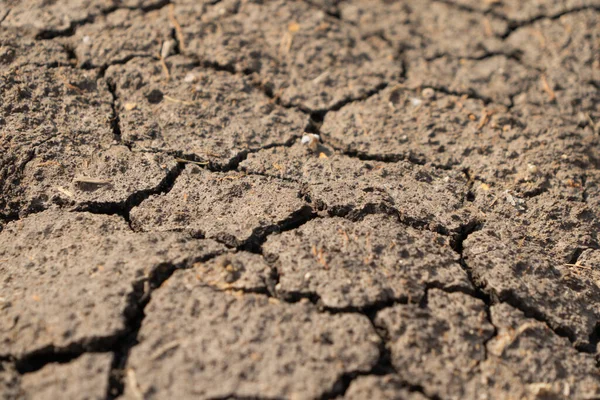 Droge Grond Ruwe Scheuren Het Land Met Zand Woestijn Ernstige — Stockfoto