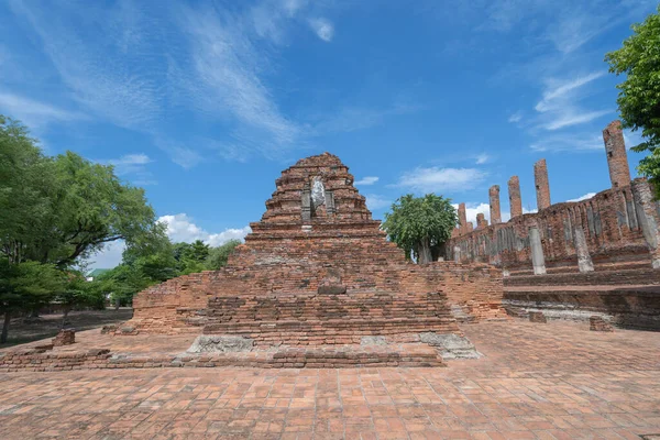 Oude Ravages Van Een Tempel Phra Nakhon Ayutthaya Provincie Nabij — Stockfoto