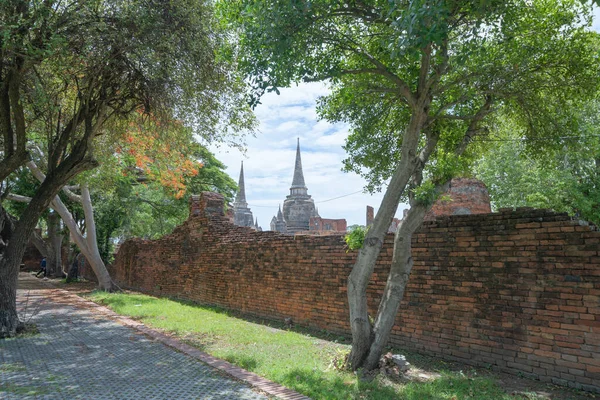 Reruntuhan Lama Sebuah Kuil Provinsi Phra Nakhon Ayutthaya Dekat Bangkok — Stok Foto