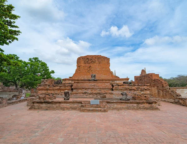 Tayland Bangkok Yakınlarındaki Phra Nakhon Ayutthaya Ilindeki Eski Bir Tapınağın — Stok fotoğraf