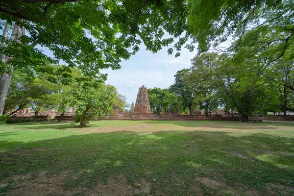 Tayland Bangkok Yakınlarındaki Phra Nakhon Ayutthaya Ilindeki Eski Bir Tapınağın — Stok fotoğraf