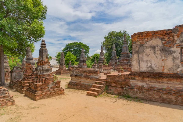 Ruínas Velhas Templo Phra Nakhon Ayutthaya Província Perto Bangkok Tailândia — Fotografia de Stock