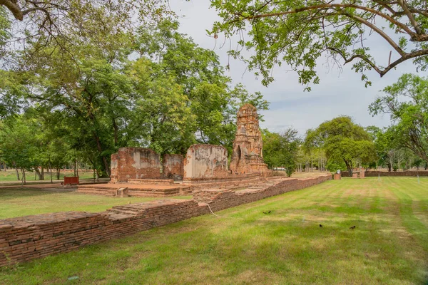 Tayland Bangkok Yakınlarındaki Phra Nakhon Ayutthaya Ilindeki Eski Bir Tapınağın — Stok fotoğraf