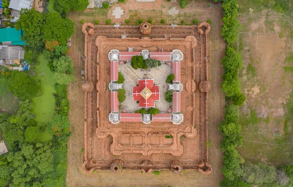 Vista Aérea Superior Templo Província Ayutthaya Sukhothai Perto Cidade Bangkok — Fotografia de Stock