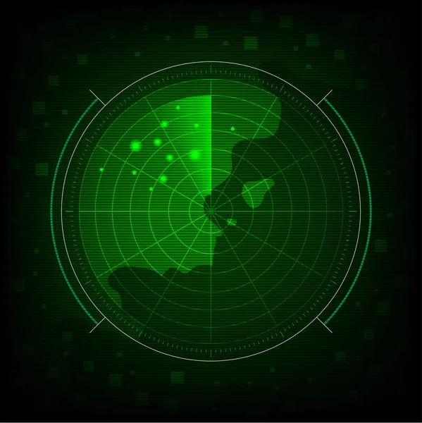 Abstract Green Radar Background Wallpaper Vector — Stock Vector
