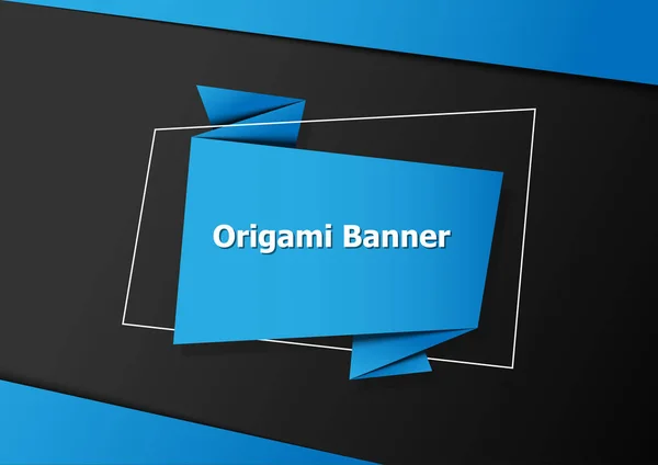 Afiş Origami Kağıt Vektör Tasarımı Ile Ayarla — Stok Vektör