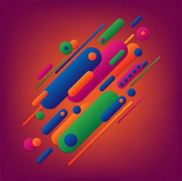Géométrique Abstraite Minimale Avec Design Vectoriel Fond Coloré — Image vectorielle