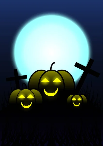 Dibujos Animados Temporada Halloween Con Silueta Fondo Vector Diseño — Archivo Imágenes Vectoriales