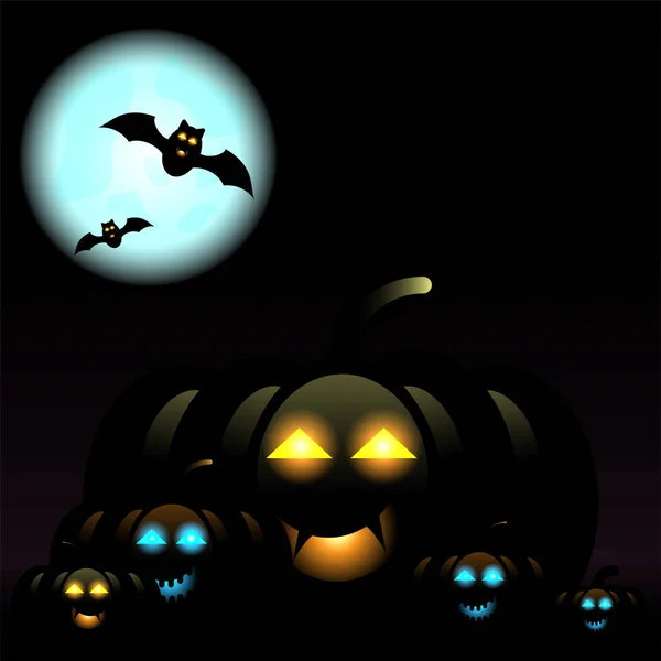 Dibujos Animados Temporada Halloween Con Silueta Fondo Vector Diseño — Vector de stock